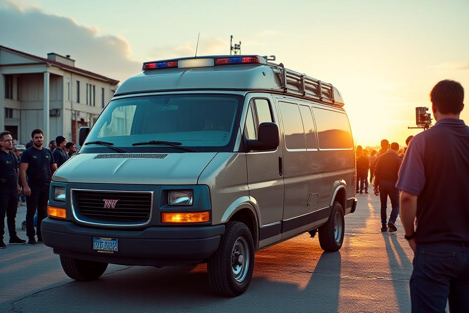 Film production crew van