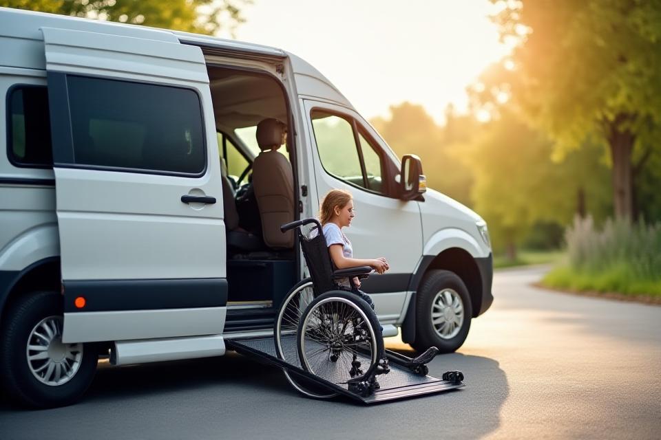 Wheelchair accessible rental vehicle
